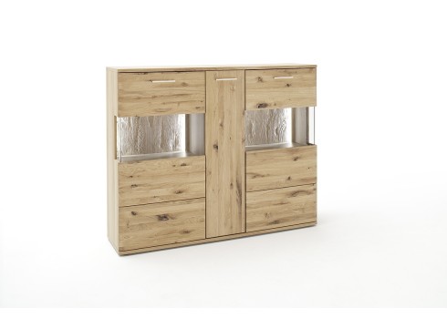 Vitriinkapp SANTORI tamm, 150x37x121 cm