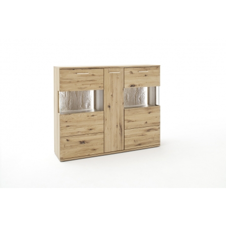 Vitriinkapp SANTORI tamm, 150x37x121 cm