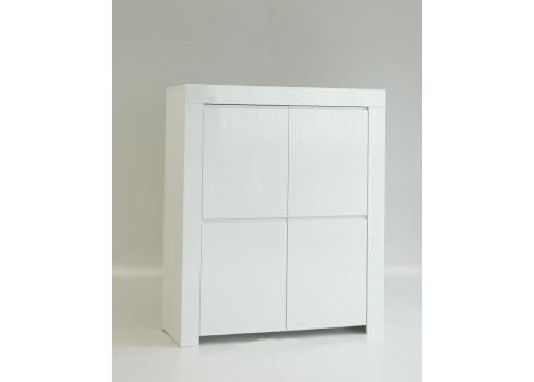 Kapp AMALFI valge läikega, 120x50xH140 cm