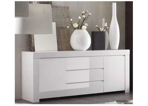 Kummut AMALFI valge läikega, 190x50xH84 cm