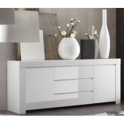 Kummut AMALFI valge läikega, 190x50xH84 cm