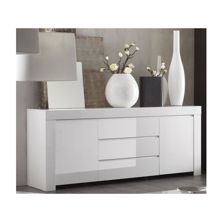 Kummut AMALFI valge läikega, 190x50xH84 cm