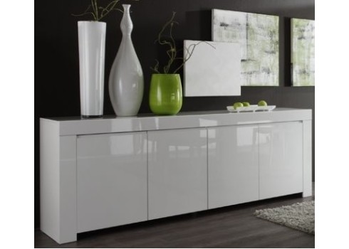 Kummut AMALFI valge läikega, 210x50xH84 cm