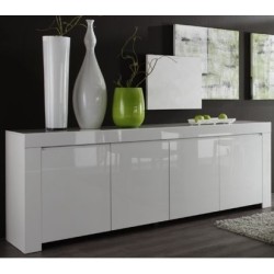 Kummut AMALFI valge läikega, 210x50xH84 cm