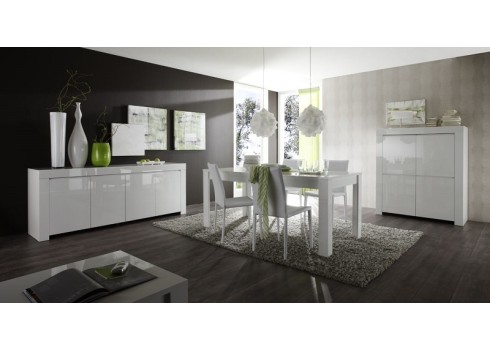 Kummut AMALFI valge läikega, 210x50xH84 cm