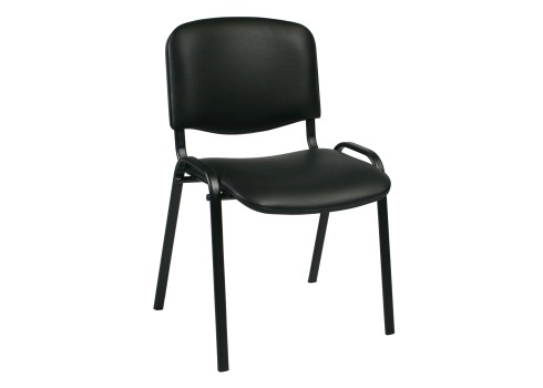 Klienditool ISO 54,5x42,5xH82/47cm, kunstnahk, must