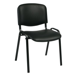 Klienditool ISO 54,5x42,5xH82/47cm, kunstnahk, must