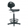 Kõrge töötool NARGO 71x71xH89-120cm, must