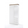 Esikukapp ROMINA valge / tamm, 91x38xH198 cm, LED