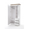 Esikukapp ROMINA valge / tamm, 91x38xH198 cm, LED