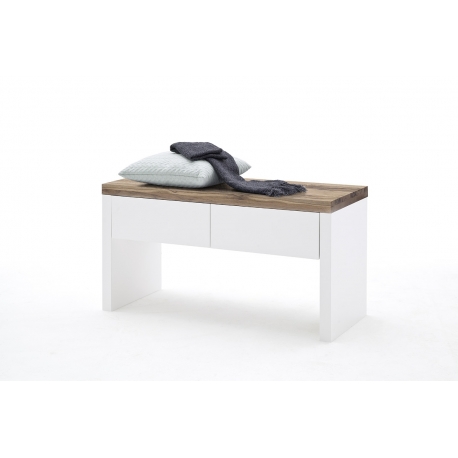 Esikupink ROMINA valge / tamm, 91x38xH48 cm