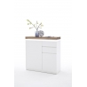 Kummut ATLANTA valge / tamm, 91x38xH97 cm, LED