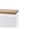 Kummut ATLANTA valge / tamm, 91x38xH97 cm, LED