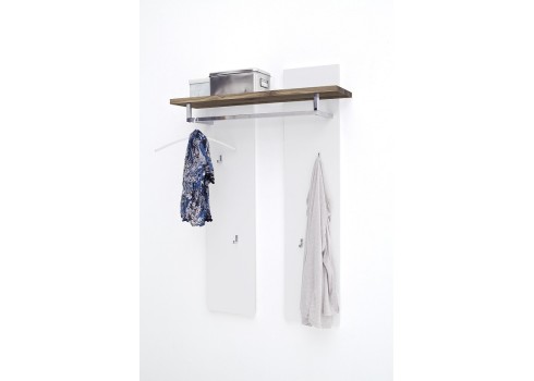 Seinanagi ROMINA valge / tamm, 91x25xH135 cm