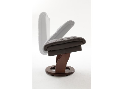 Tugitool järiga CALGARY pruun / pähkel, 90x166xH80 cm