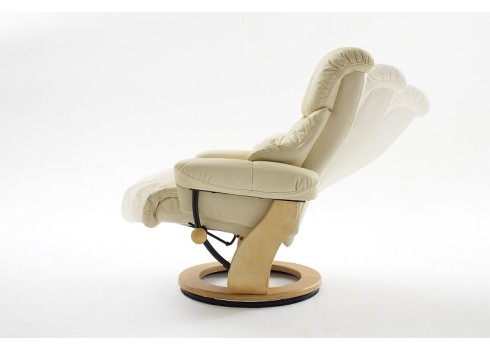 Tugitool järiga CALGARY beež / tamm, 90x166xH80 cm