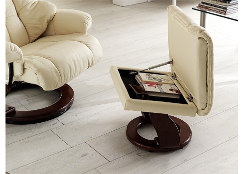 Tugitool järiga CALGARY beež / pähkel, 90x166xH80 cm