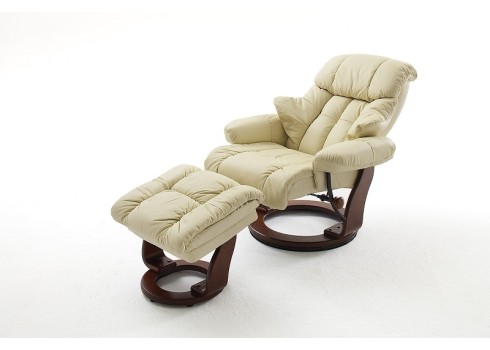 Tugitool järiga CALGARY beež / pähkel, 90x166xH80 cm