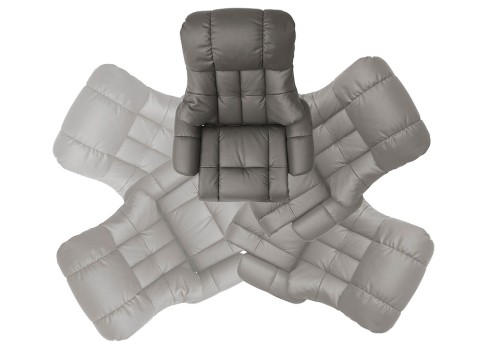 Tugitool CALGARY XXL hall / tamm, 97x120xH102 cm