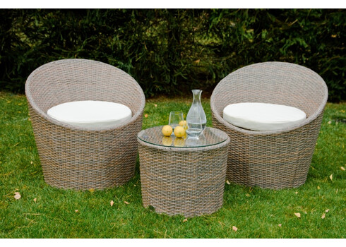 Aiamööbli komplekt Bello Giardino MODICO tumepruun, 2 tooli + laud