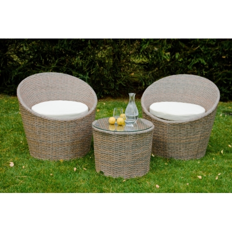 Aiamööbli komplekt Bello Giardino MODICO tumepruun, 2 tooli + laud