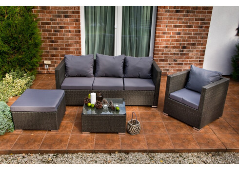 Aiamööbli komplekt Bello Giardino AMARO hall, diivan + laud