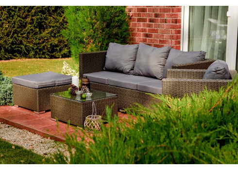 Aiamööbli komplekt Bello Giardino AMARO hall, diivan + laud