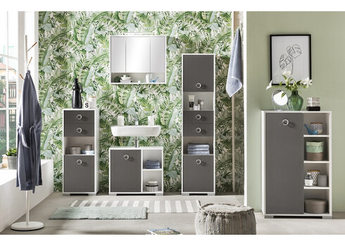 Peegelkapp KIMI valge, 70x16xH60,5 cm, LED