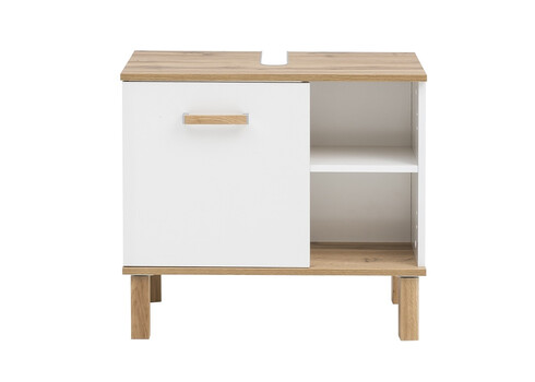 Valamukapp PADUA valge läige / tamm, 65x35xH60 cm