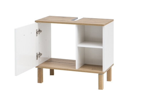 Valamukapp PADUA valge läige / tamm, 65x35xH60 cm