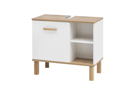 Valamukapp PADUA valge läige / tamm, 65x35xH60 cm