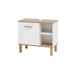 Valamukapp PADUA valge läige / tamm, 65x35xH60 cm