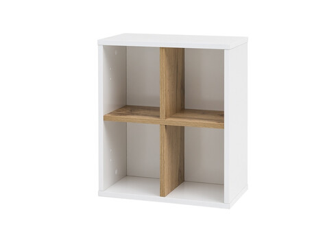 Vannitoariiul PADUA valge läige / tamm, 40,5x20,5xH48 cm