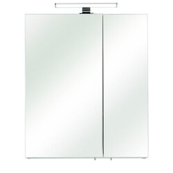 Peegelkapp AMORA valge tamm, 60x20xH70 cm LED