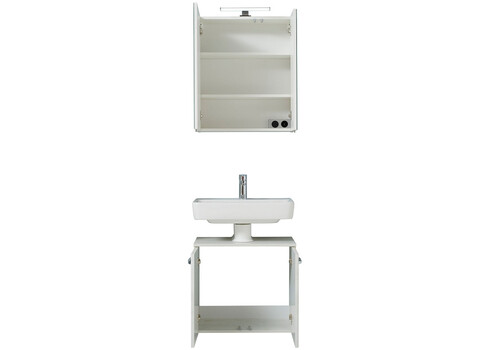 Peegelkapp AMORA valge tamm, 110x20xH70 cm LED