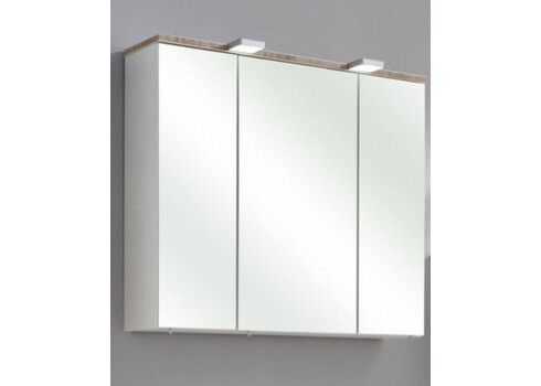 Peegelkapp BURGAS valge läikega, 65x20xH70 cm LED