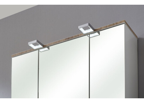 Peegelkapp BURGAS valge läikega, 80x20xH70 cm LED