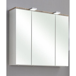 Peegelkapp BURGAS valge läikega, 80x20xH70 cm LED