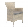 Aiamööbli komplekt WICKER laud ja 4 tooli, beež