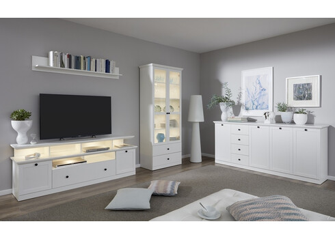 TV-alus BAXTER valge, 177x41xH65 cm LED