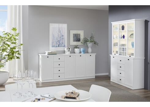 Vitriinkapp BAXTER valge, 120x41xH194 cm LED