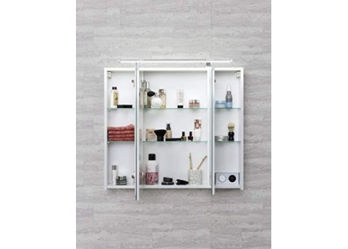 Peegelkapp DORINA valge läige, 80x15,8xH75 cm, LED